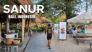 4K Bali Sanur Walking Tour  Main Street and Pantai Sanur [upl. by Juliana]