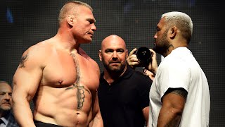 UFC 200 WeighIn Brock Lesnar and Mark Hunt come Face to Face [upl. by Mcgregor]