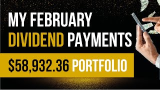 My February Dividend Payments from my 5893236 portfolio [upl. by Yalhsa]