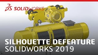 Silhouette Defeature  SOLIDWORKS 2019 [upl. by Ovatsug]