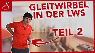 Gleitwirbel LWS Übungen TEIL 2 │LWS  Wirbelgleiten  Wirbelsäule │ SanoGym [upl. by Htnamas]