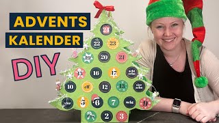 🎄DIY – Adventskalender aus Klopapierrollen mit Vorlage [upl. by Ludba]