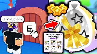 DO THIS and GET SECRET EXCLUSIVE CHROMA BALLOON EGG in Pet Simulator 99 Myths [upl. by Ynaffital]