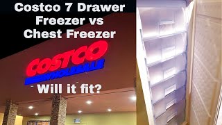 Costco Upright Freezer 7Drawer vs Chest FreezerWILL IT FIT Hamilton Beach 11 cubic feet [upl. by Hoffman120]