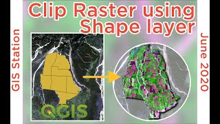 Clip or Mask Raster using Polygon Layer in QGIS [upl. by Anitnamaid]