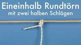 sailnatorde  Seemannsknoten  Eineinhalb Rundtörn mit zwei halben Schlägen [upl. by Pich]