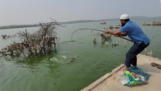 Rohu FishingCatching The Krishna River Fishes [upl. by Ashford188]