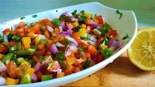 Bell Pepper Salsa Recipe  Easy Bell Pepper Salad Recipe [upl. by Vaughan]