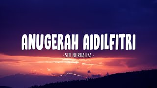 Siti Nurhaliza  Anugerah Aidilfitri lyrics Video [upl. by Alleuqram]