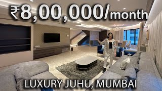 6 Bedroom LUXURY DUPLEX Apartment on LEASE in JUHU MUMBAI [upl. by Ahsemed814]