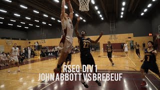 John Abbott vs College JeandeBrebeuf  RSEQ Div 1  Full Game Highlight  January 26 2018 [upl. by Atiuqel]