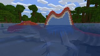 ALL DINOSAURS amp PREHISTORIC CREATURES MODELS AND ANIMATIONS  MINECRAFT PALEOCRAFT ADDON [upl. by Langbehn]