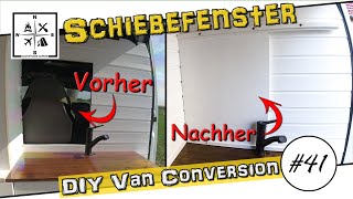 Schiebefenster in Trennwand einbauen  Schiebeluke  DIY Van Conversion 41 Renault Master [upl. by Rabbi]