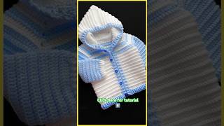 Beautiful crochet hoodie sweater chompita con capucha crochetforbaby ganchillo [upl. by Leamaj]