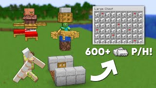 Minecraft 120 Easy Iron Farm Tutorial  600 Per Hour [upl. by Nodnal651]