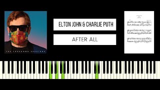 Elton John amp Charlie Puth  After All BEST PIANO TUTORIAL amp COVER [upl. by Enelaj176]