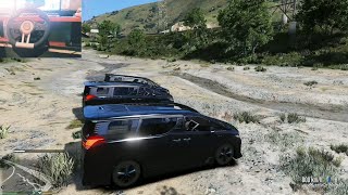 GTA 5 BLACK CAR AL18 HYBRIDE MIFA CONVOY GTA 5 WITH STEERING WHEEL [upl. by Ammadis477]