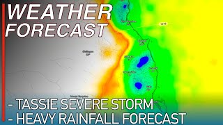 Severe Weather Update Tasmania Dangerous Storms and Heavy Rainfall Forecast over Queensland [upl. by Branden]