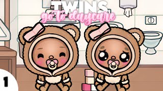 Twins First Day At Daycare  With Voices  Toca Life World Roleplay [upl. by Freeland690]