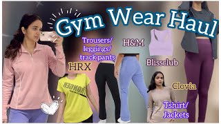 Affordable Gym Wear Haul  Sports Bra Tshirt Track pants gym tights jacket  WithMuskan [upl. by Choo]