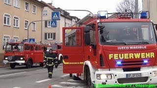 E  Feuerwehreinsatz in Göppingen  VOLLBRAND IN WOHNUNG  Entfernung Brandgut  Löscharbeiten [upl. by Narret741]