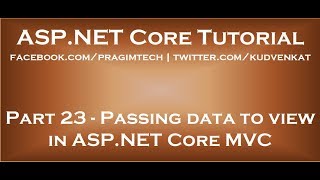 Passing data to view in ASP NET Core MVC [upl. by Azarria]