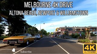 Melbourne 4K Tour Altona Beach Newport amp Williamstown Waterfront  Relaxing ASMR [upl. by Towroy]