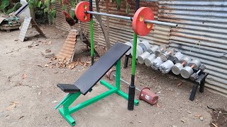 How to Make Homemade Incline Bench Press [upl. by Annaira]