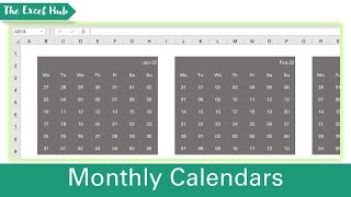 How To Create Multiple Calendars Quickly And Automatically In Excel Without ANY VBA CODING [upl. by Idas717]