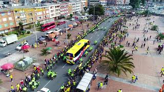 Recibimiento a la Selección Colombia en Bogotá Rusia 2018  Drone  AeroScanTech [upl. by Ahl418]