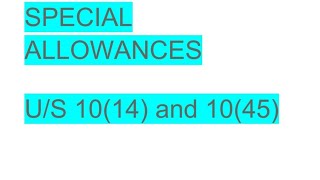 Special Allowance us 1014 amp 1045 exemption under salary for PY 2019 2020 part 4 [upl. by Gurl]