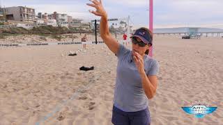 Beach volleyball setting apex drill  Holly McPeak [upl. by Anhsirk]