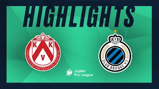 KV Kortrijk  Club Brugge hoogtepunten [upl. by Bonnes887]