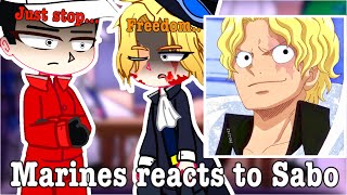 Marines reacts to Sabo  1  One Piece [upl. by Eisdnyl]