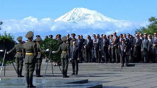 Armenia National Anthem  2024 Victory Day Wreath Ceremony [upl. by Stevena]