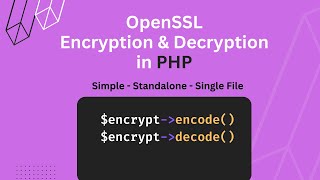 How To EncryptDecrypt String in PHP  PHP OpenSSL Tutorial For Beginners 2023 [upl. by Llertnom]