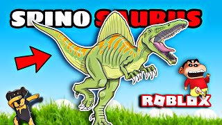 SPINOSAURUS IN OUR DINO ZOO WITH CHOP AND SHINCHAN 😲 DINOSAUR ZOO TYCOON ROBLOXIamBolt Gaming [upl. by Arhaz]