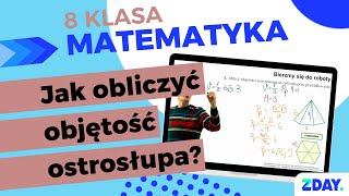 Objętość ostrosłupa  Matematyka 8 klasa [upl. by Milano]