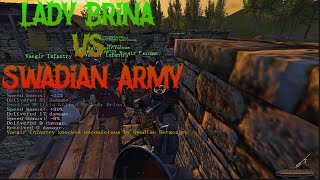 Mount amp Blade  Siege Defense  Lady Brina vs Swadian Army [upl. by Anaujit]