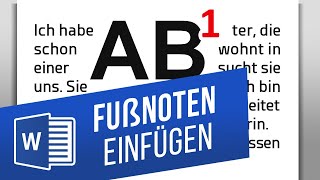 Fußnoten in Word einfügen  Richtiges Zitieren in Word [upl. by Lytsirhc]