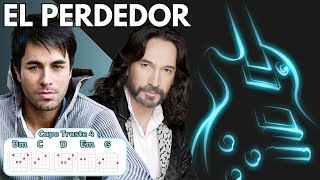 Enrique Iglesias ft Marco Antonio Solis  El Perdedor  Letras y Acordes [upl. by Imas]