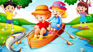 Row Row Row Your Boat  Nursery Rhymes  Rhymes for Kids  Poems  ​⁠ChocoMelonRhymes [upl. by Joktan992]