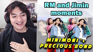 Minimoni’s precious bond Namjoon and Jimin moments  Reaction [upl. by Aivatnohs209]