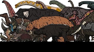 Size Comparison Prehistoric Animalsrandom Animated finale 3 of 5 [upl. by Ahtelra214]