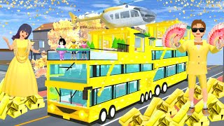 yuta mio bocil kaya punya mobil serba emas dan mewah  SAKURA SCHOOL SIMULATOR [upl. by Gnehc980]