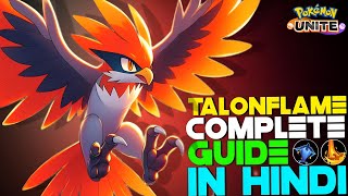 HOW TO USE TALONFLAME  FLY BRAVE BIRD SECRET TIPS amp TRICKS IN HINDI  POKEMON UNITE GUIDES 48 [upl. by Alleber]