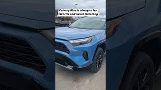 Check out the stunning Cavalry Blue on this 2024 Toyota RAV4 Hybrid toyota [upl. by Yendirb]