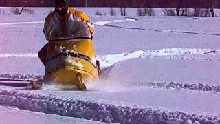 1968 Skidoo Olympique 250 in deep snow 1 [upl. by Tewfik]