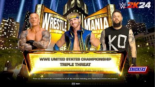 Randy Orton vs kevin owens Vs Logan Paul WWE United State Championship [upl. by Bathsheeb]