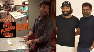 Pushpa2TheRuleTeaser BGM  DSP Composing Music For Puhspa 2  Allu Arjun  Sukumar  FT [upl. by Alleb849]